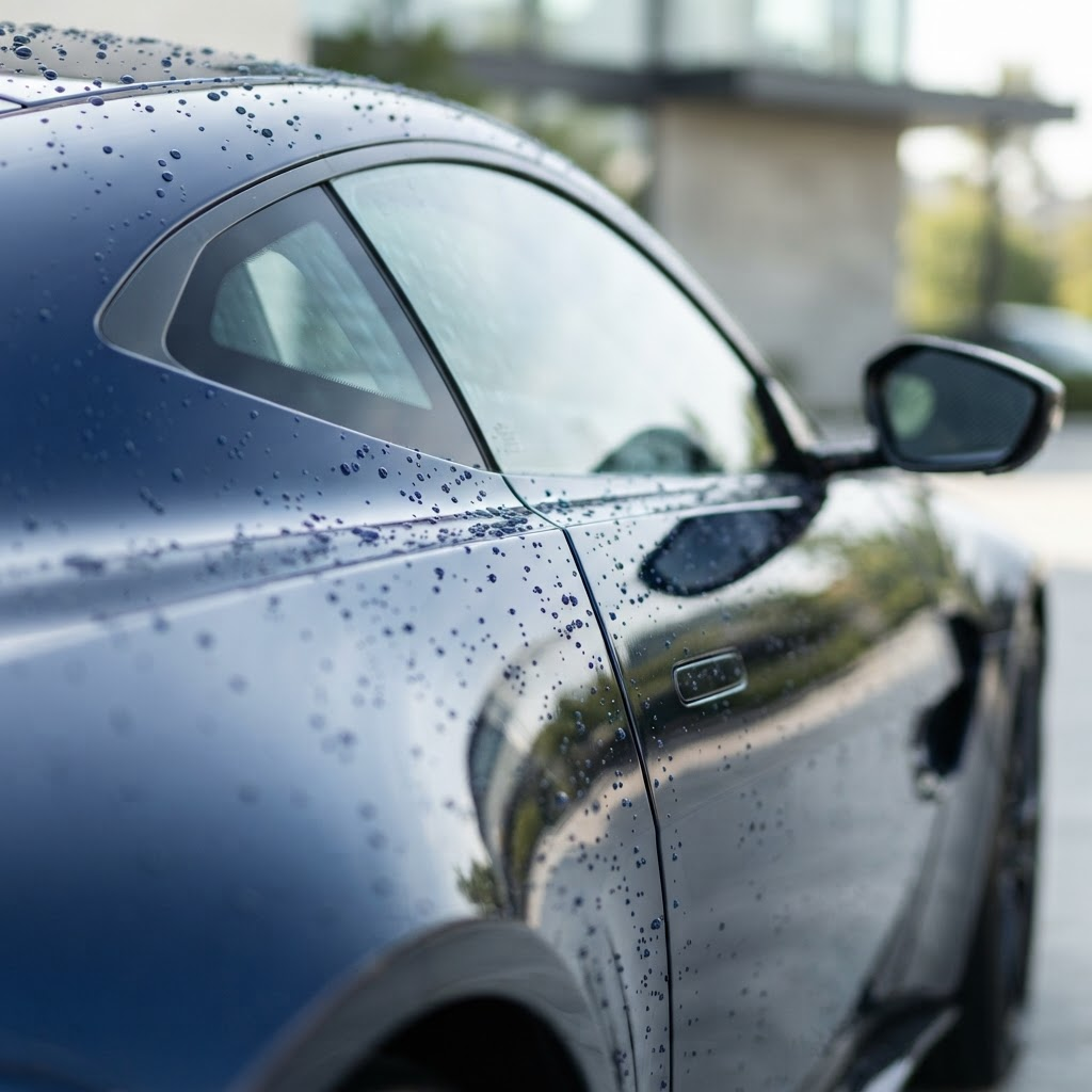 Clean, glossy vehicle exterior after detailing
